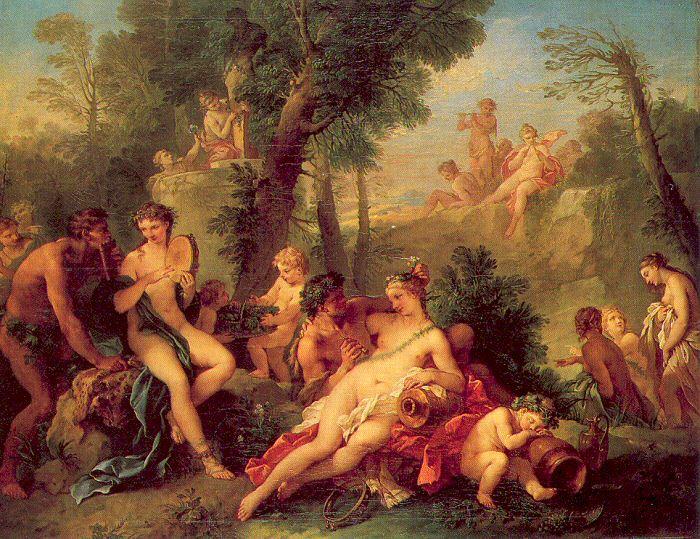 Natoire, Charles Joseph Bacchus and Adriadne France oil painting art